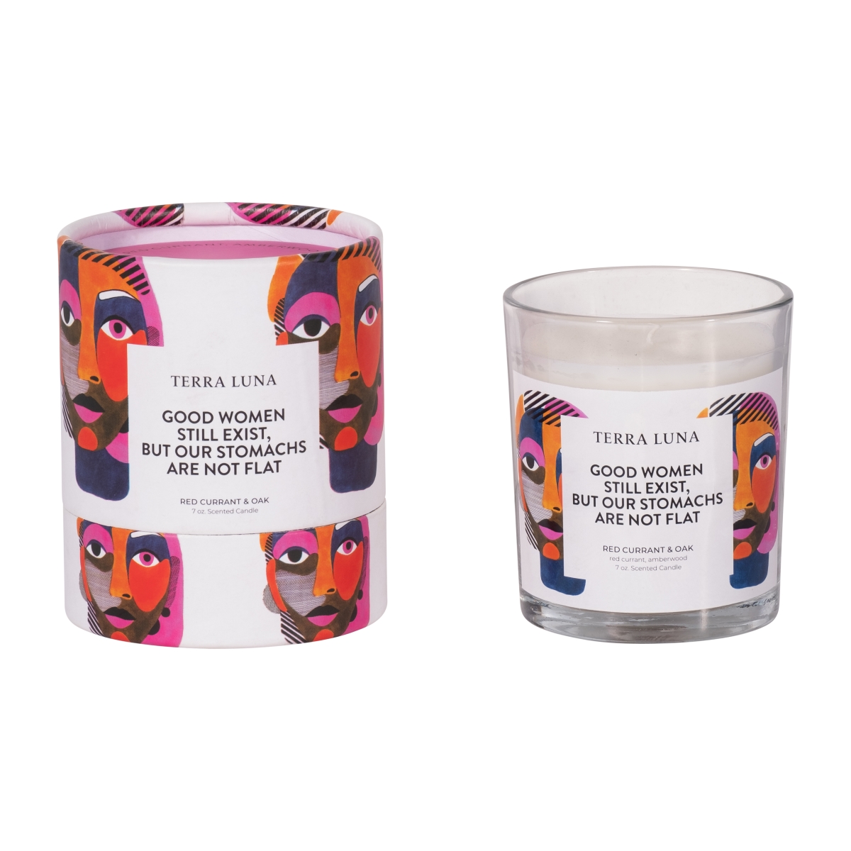 Picture of Sagebrook Home 80240 4 in. 7 oz Glass Good Women Boxed Candle&#44; Multi Color