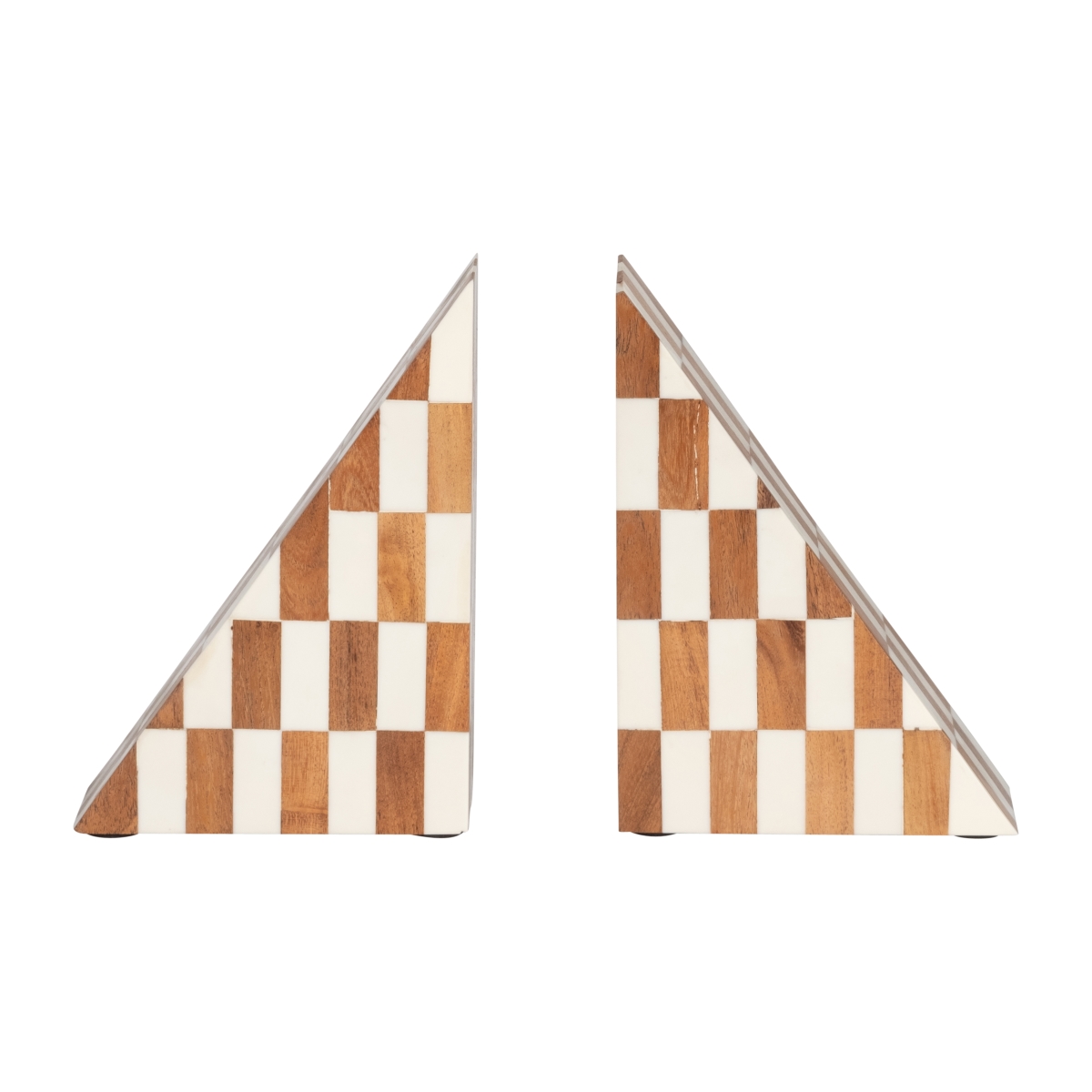 Picture of Sagebrook Home 18145 7 in. Resin Right Angle Bookend&#44; Ivory & Beige - Set of 2