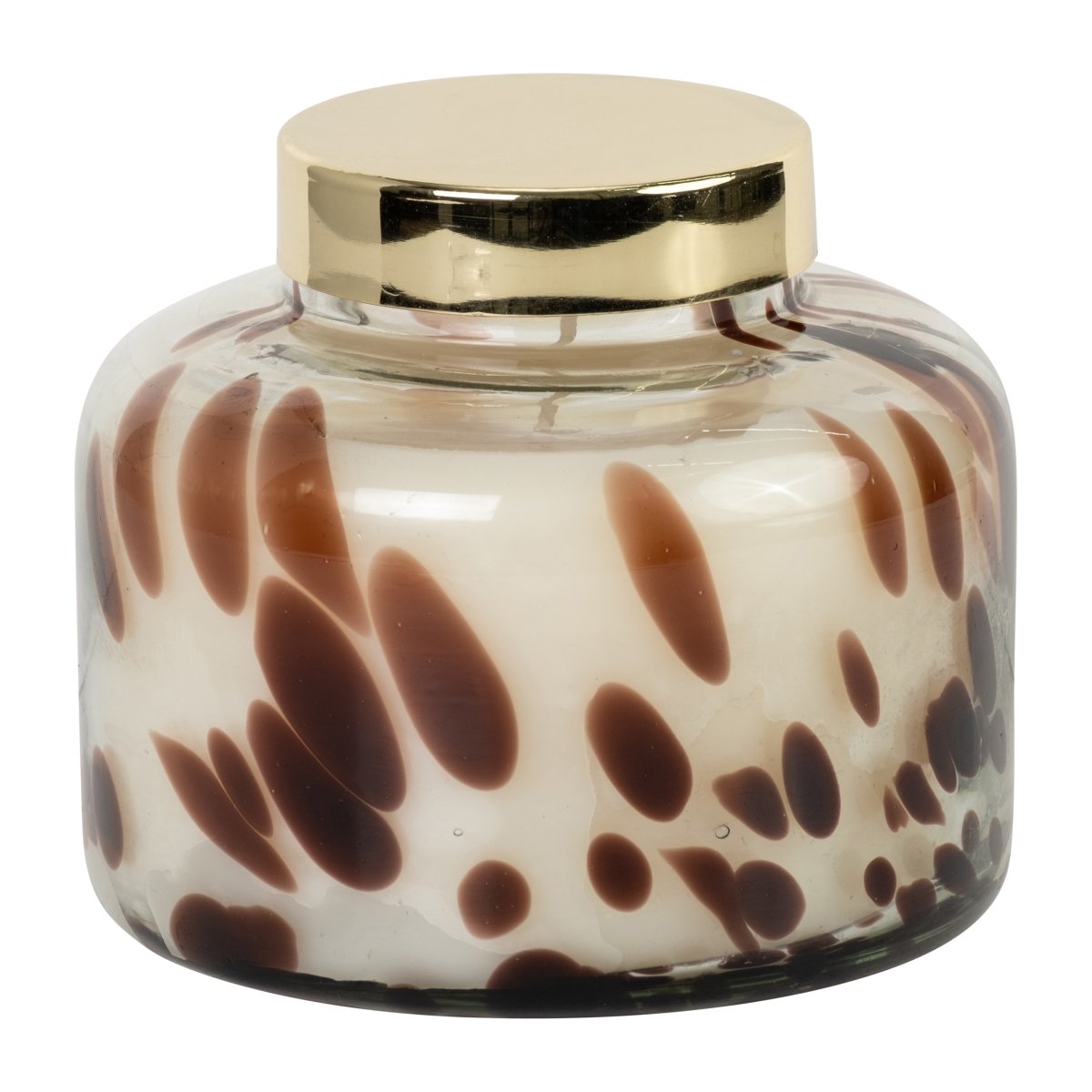 Picture of Sagebrook Home 80145-06 5 in. 22 oz Glass Cinnamon Speckle Lid Candle&#44; Brown