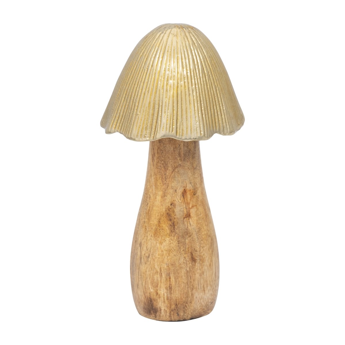 Picture of Sagebrook Home 18278 8 in. Mango Wood Mushroom with Top Figurine&#44; Gold