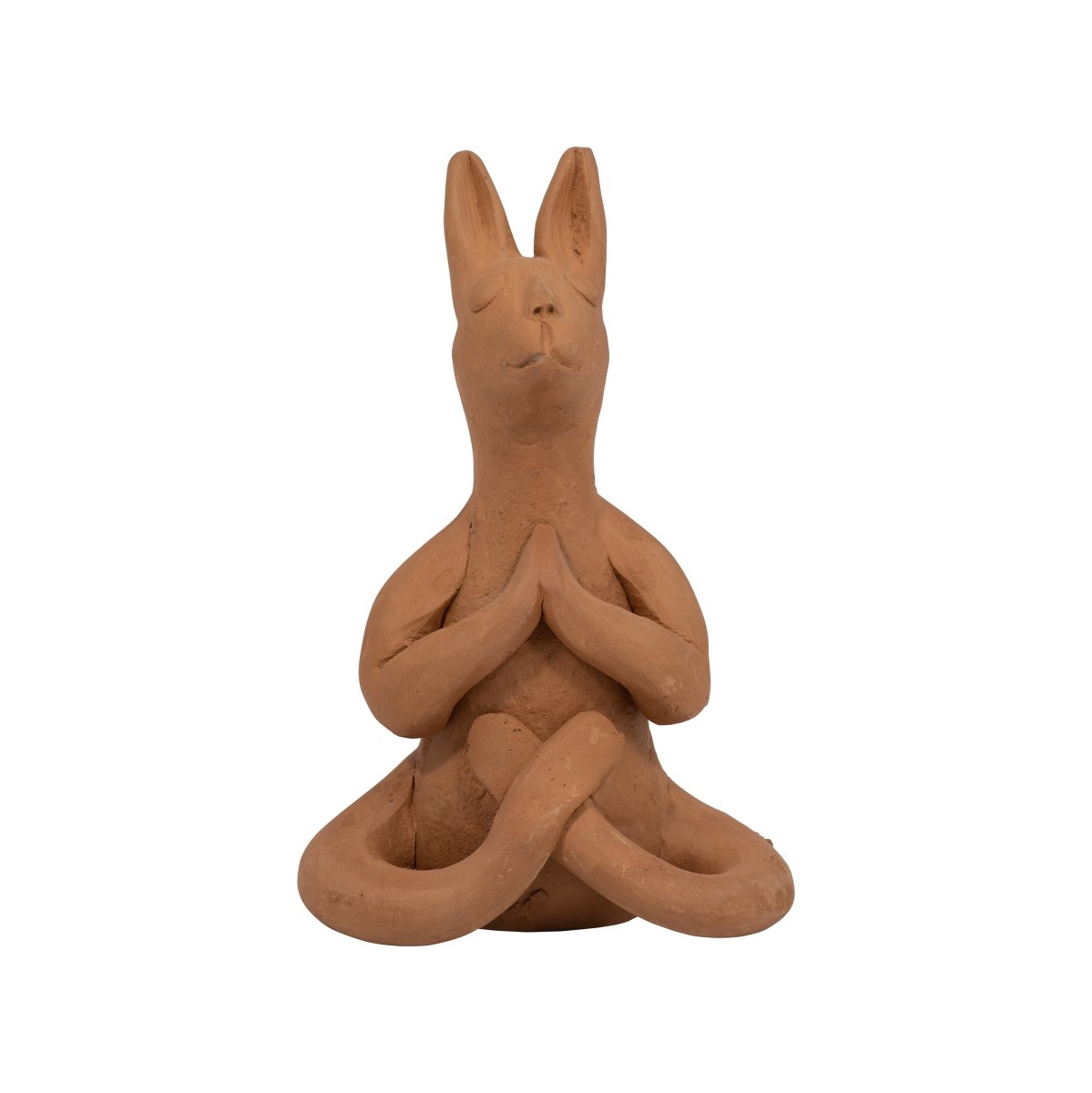 Picture of Sagebrook Home 18289-01 7 in. Terracotta Namaste Yoga Bunny Figurine&#44; Brown