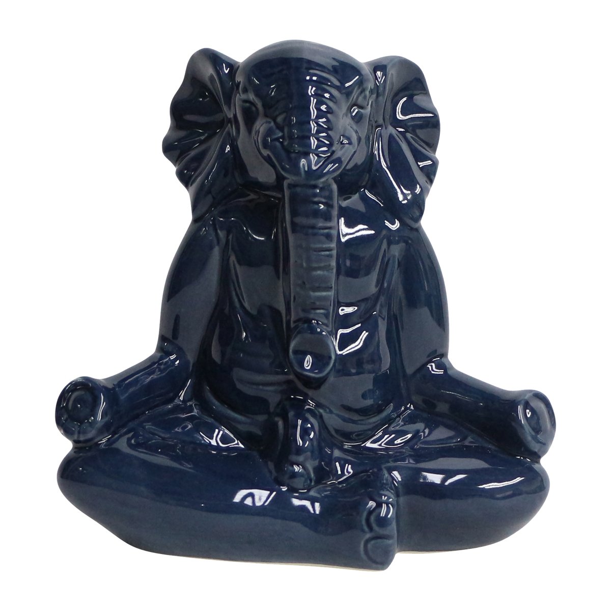 Picture of Sagebrook Home 15431-01 7 in. Ceramic Yoga Elephant Figurine&#44; Blue