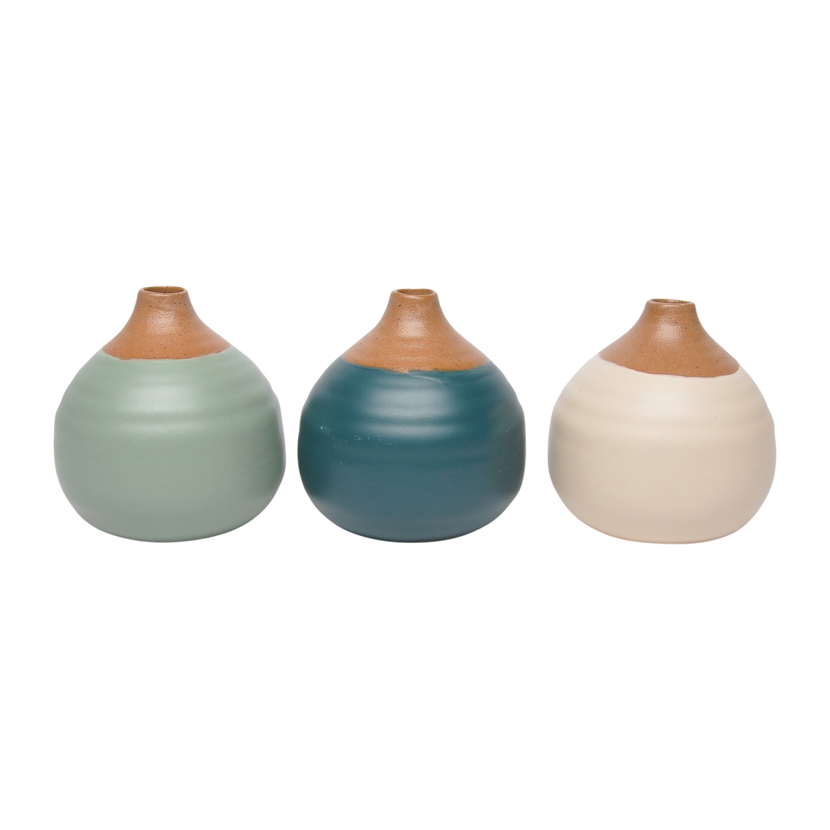 Picture of Sagebrook Home 12681-05 Ceramic Matte Bud Vases&#44; Multi Color - Set of 3