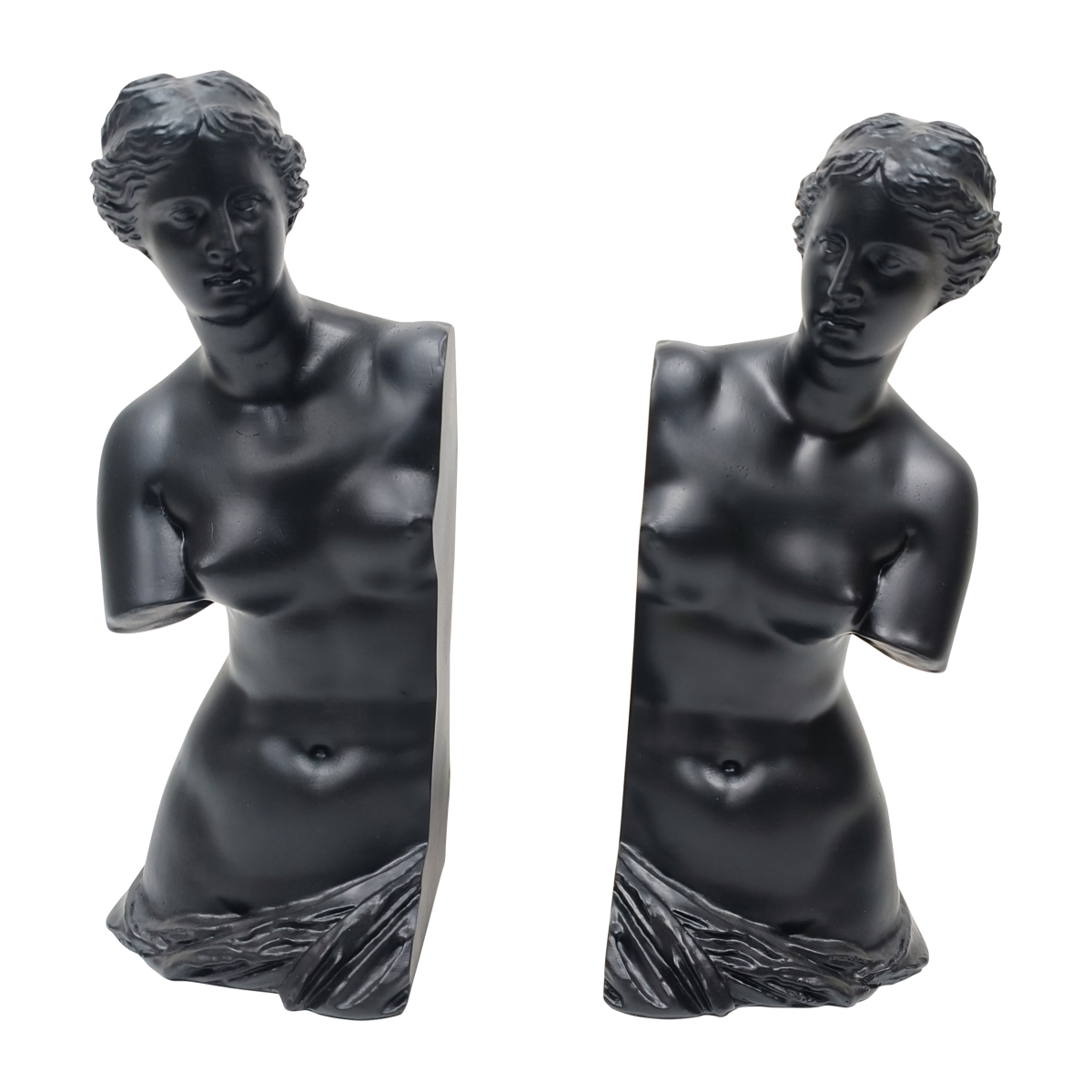 Picture of Sagebrook Home 16344-02 11 in. Polyresin Greek Godess Bookend&#44; Black - Set of 2