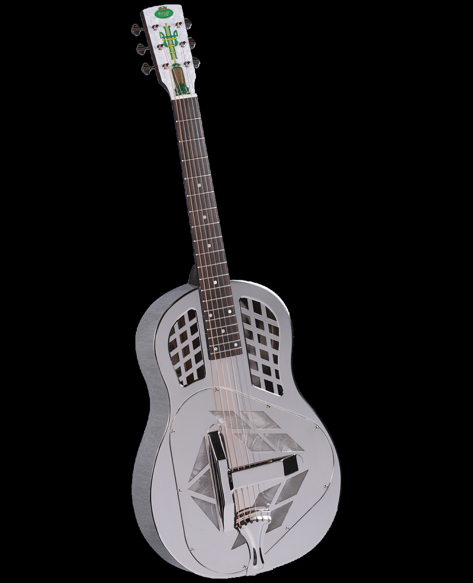 Picture of Regal RC-51 Regal RC-51 Metal Body Tricone Resophonic Guitar  Nickel-Plated Brass