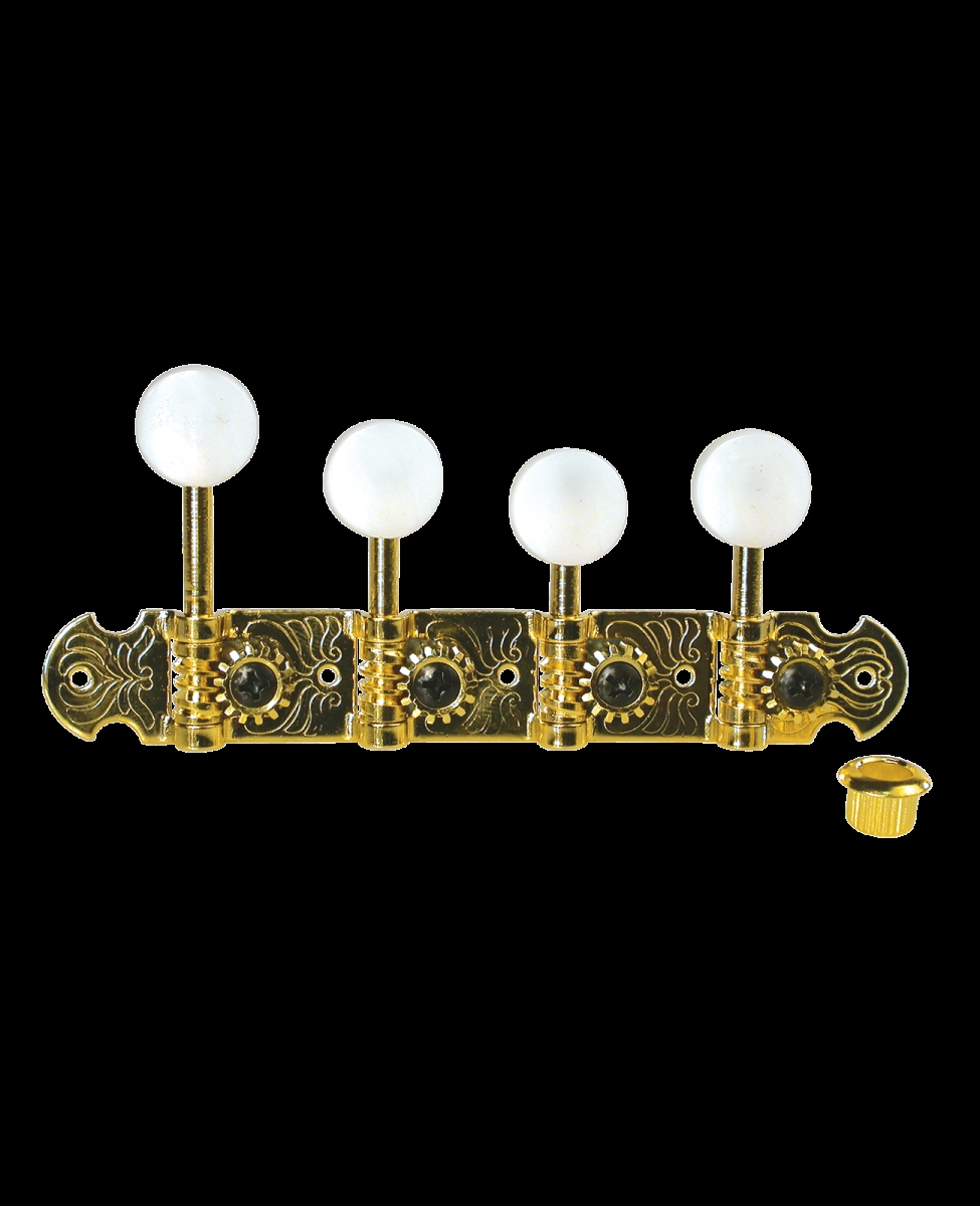 Picture of Golden Gate FM-3 Golden Gate FM-3 Embossed F-Model Mandolin Tuners  2 Planks (4+4)  Gold