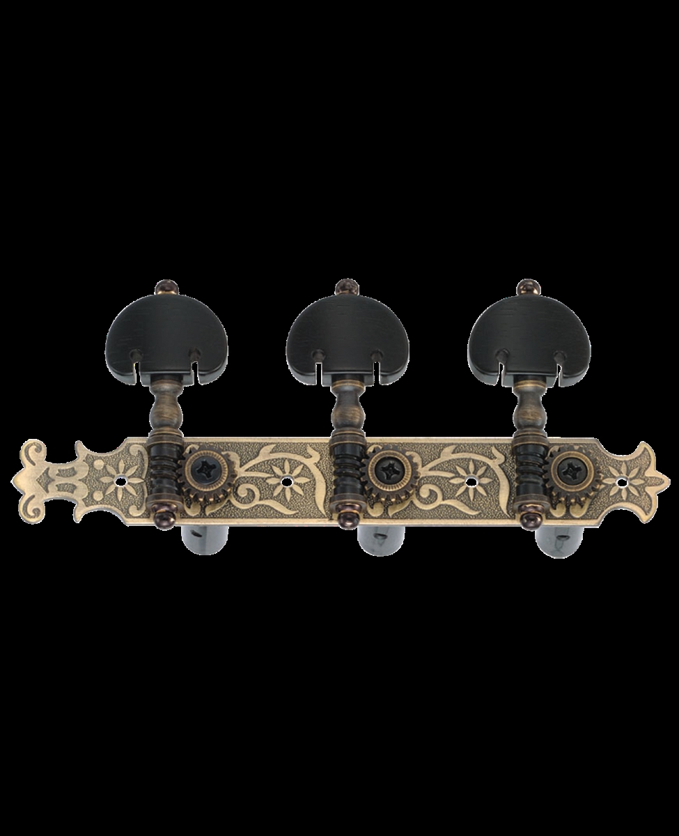 Picture of Golden Gate F-2108 Golden Gate F-2108 Classical Guitar Tuners  2 Planks (3+3)  Antique Brass