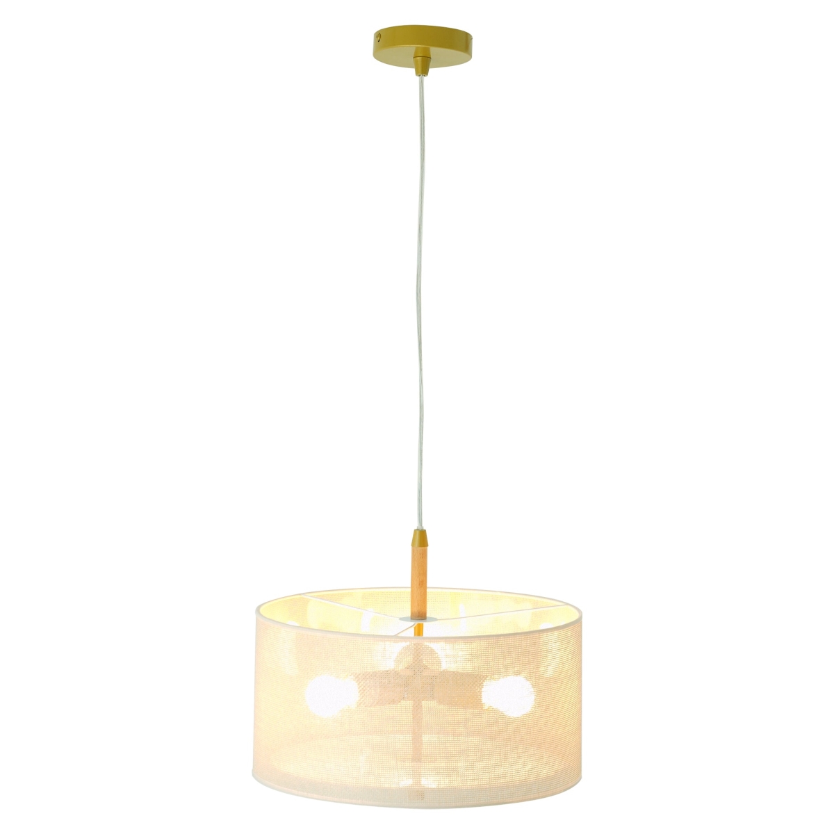 Picture of Ashcroft Imports PNL04102501 Glacier Pendant Oak Finish Lamp&#44; Gold & Natural