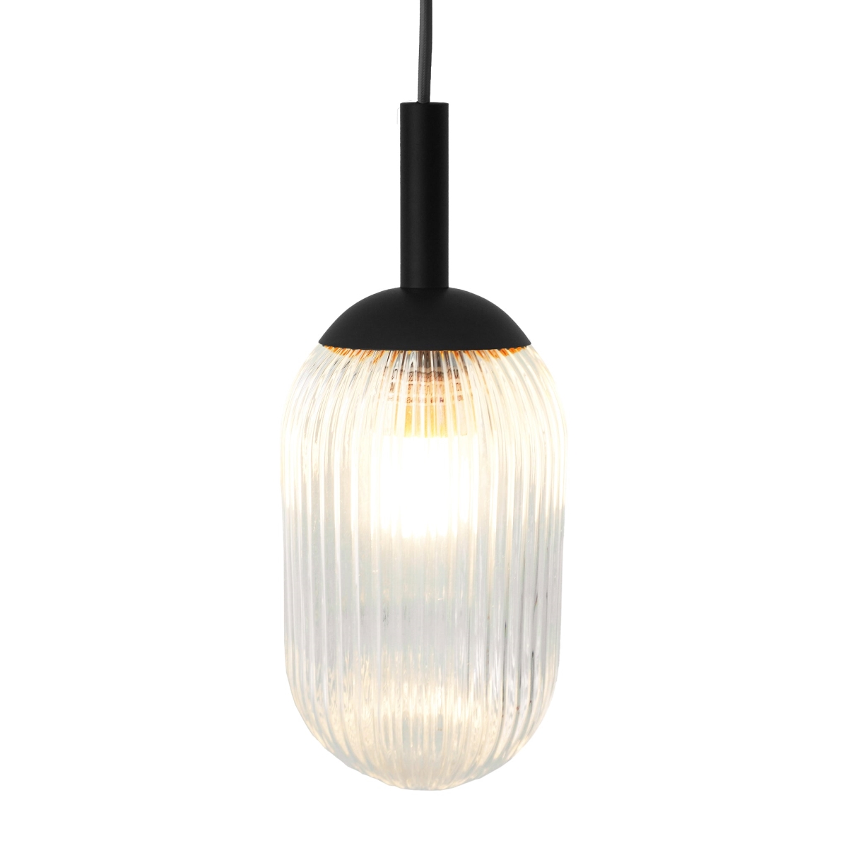Picture of Ashcroft Imports PNL04102301 Giza Pendant Lamp - Black & Clear