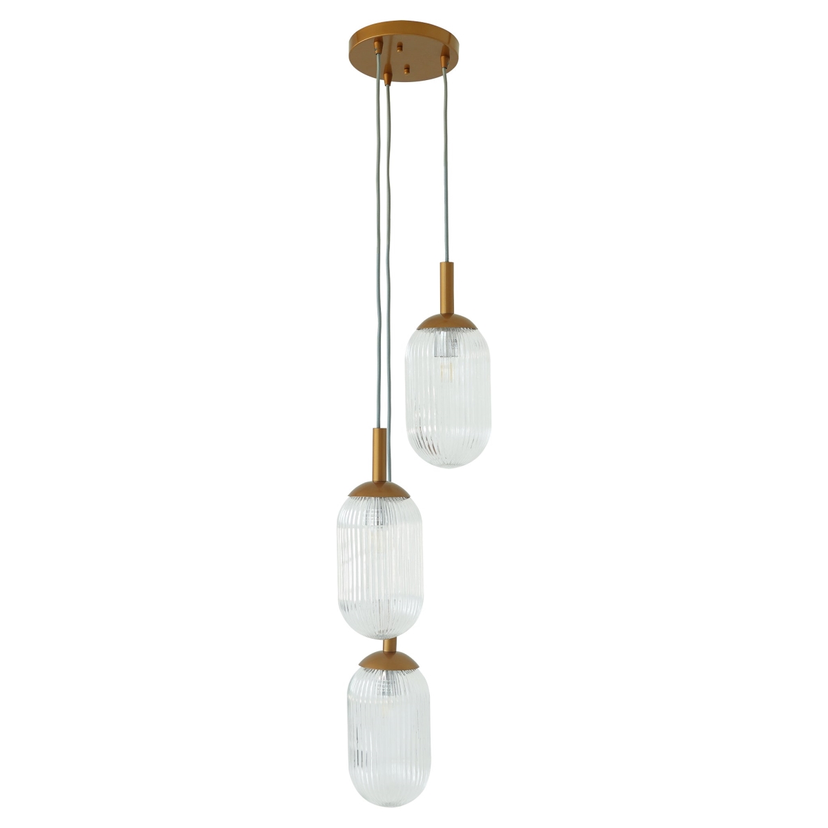Picture of Ashcroft Imports PNL04102001 Gala Pendant Lamp&#44; Bronze & Clear