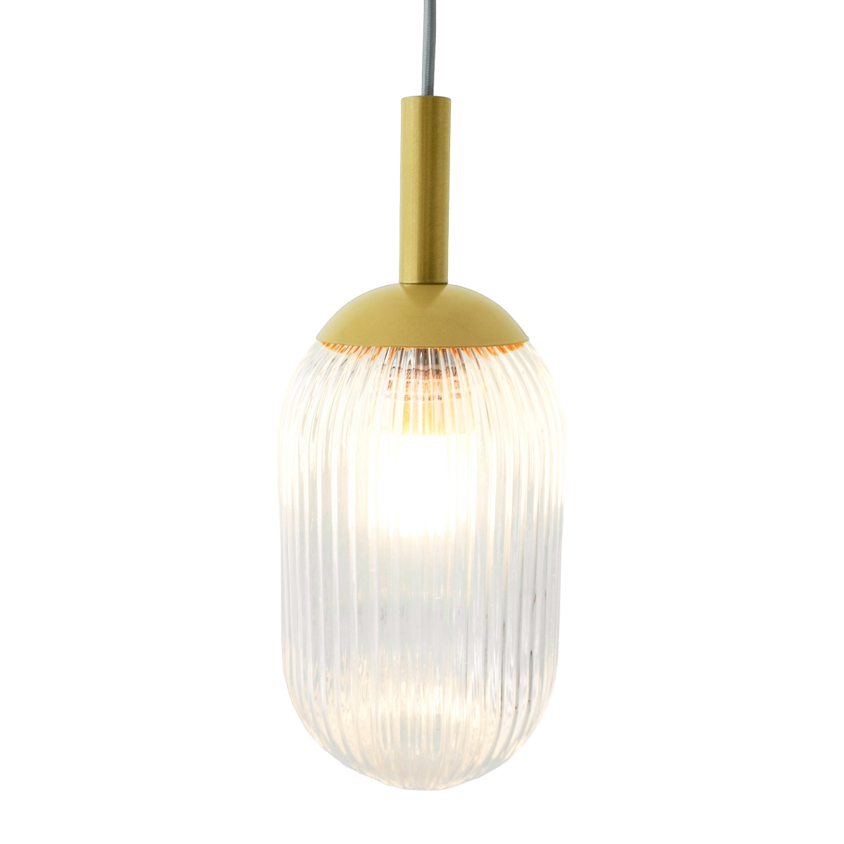 Picture of Ashcroft Imports PNL04102201 Gemma Pendant Lamp&#44; Gold & Clear