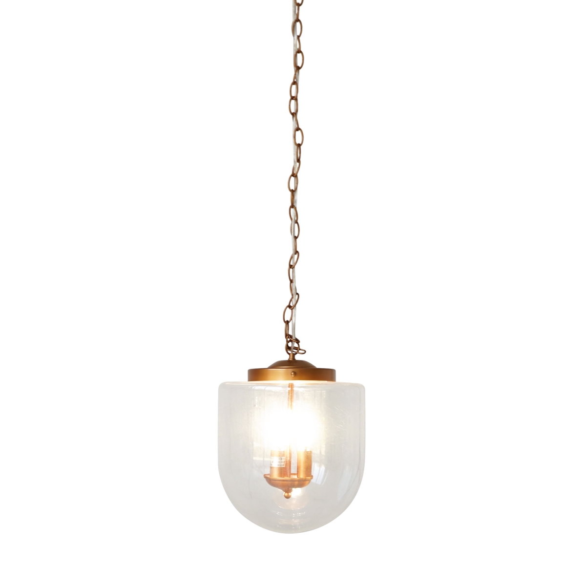 Picture of Ashcroft Imports PNL04102601 Delphi Pendant Coarse Clear Glass Lamp&#44; Gold