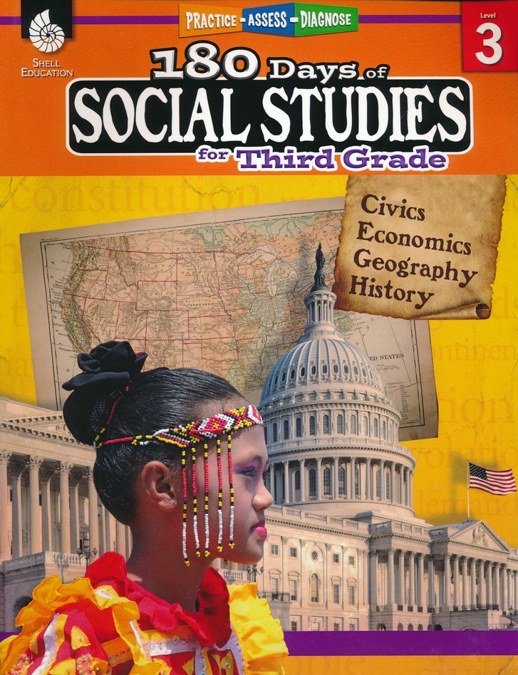 180 Days of Social Studies Book for Third Grade - Grade 3