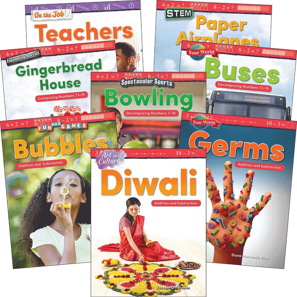106180 Number Sense & Operations Grades K-1 Book - Set of 8