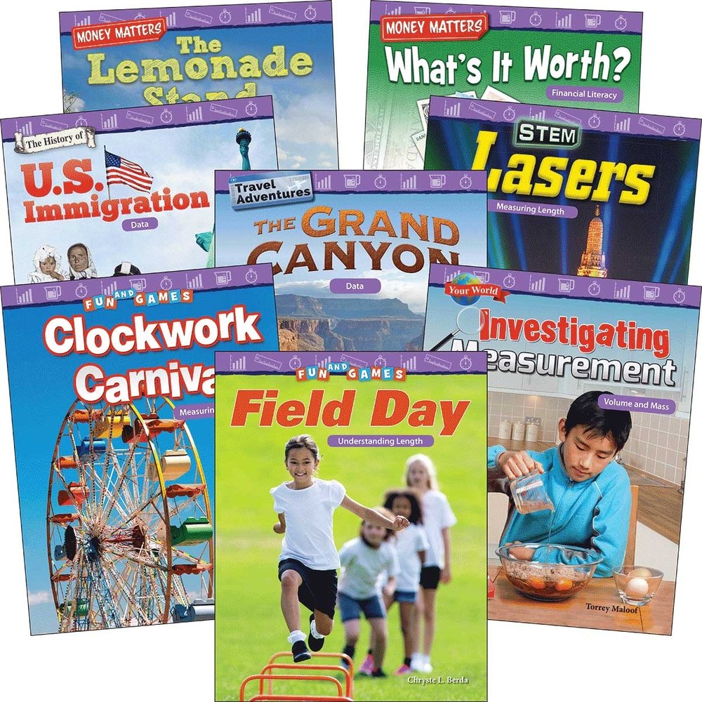 106185 Measurement & Data Grades 2-3 Book - Set of 8