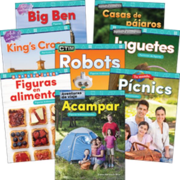 132373 Geometry Grades K-1 Spanish Book - Set of 8