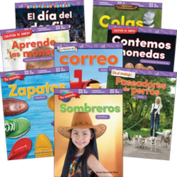 132374 Measurement & Data Grades K-1 Spanish Book - Set of 8