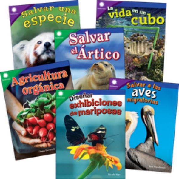 132384 Smithsonian Informational Text Animals & Ecosystems Spanish Grades 4-5 Book - Set of 6