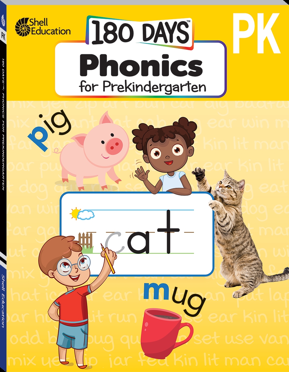 130211 180 Days - Phonics for Prekindergarten Book, Grade PK