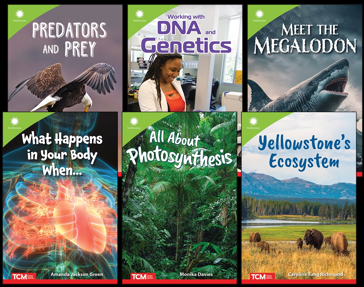 156521 Smithsonian Steam Life Science Informational Text for Middle School 6-Book Set, Grade 6-12