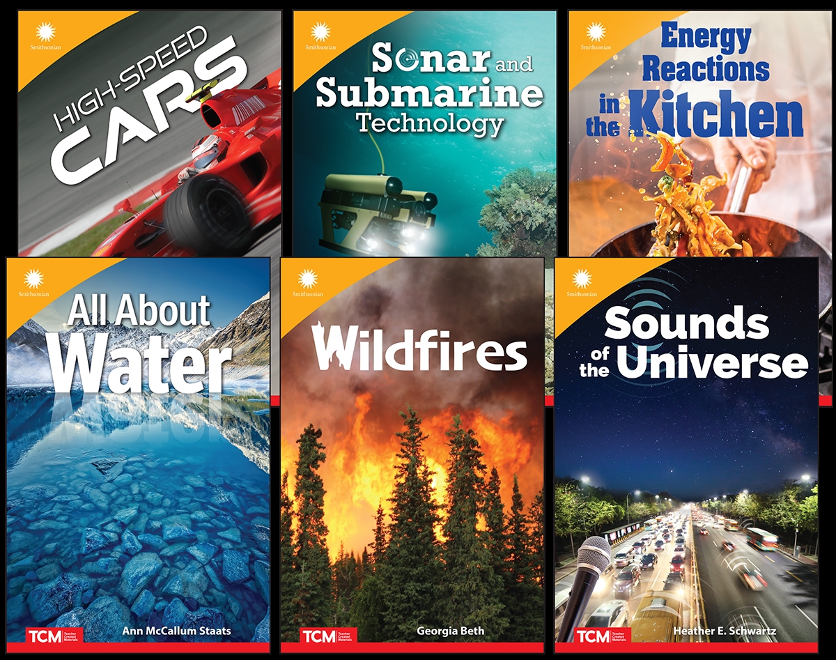 156522 Smithsonian Steam Physical Science Informational Text for Middle School 6-Book Set, Grade 6-12