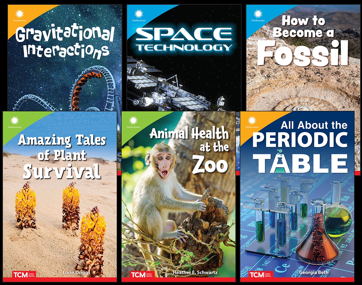 156524 Smithsonian Steam Bonus Assortment Informational Text for Middle School 6-Book Set, Grade 6-12