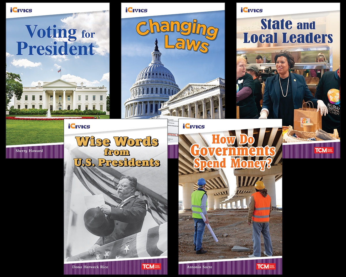 157044 Icivics Grade 4 - Leadership & Responsibility 5-Book Set