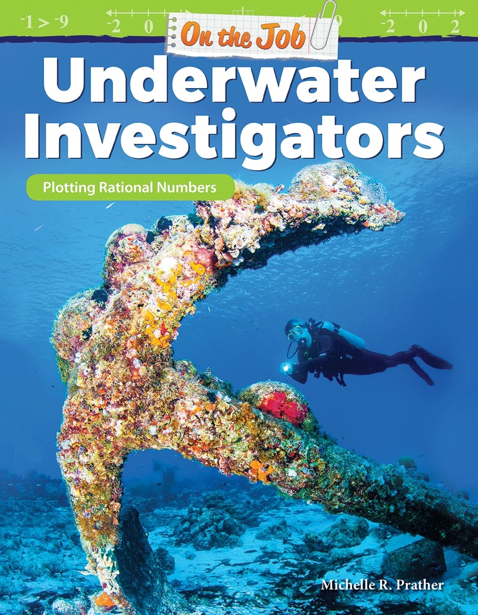 27535 On the Job - Underwater Investigators - Plotting Rational Numbers Book, Grade 5-8