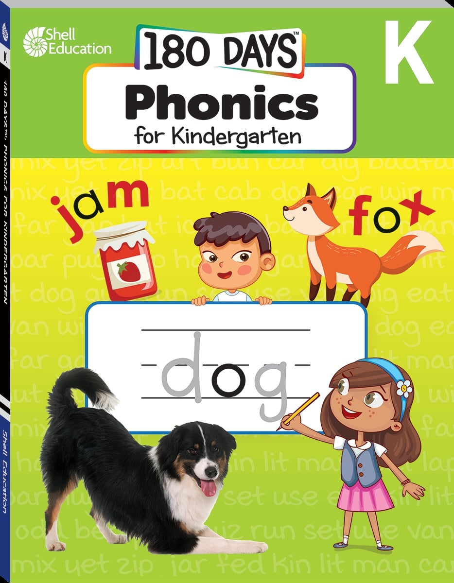 130212 180 Days - Phonics for Kindergarten Book, Grade K