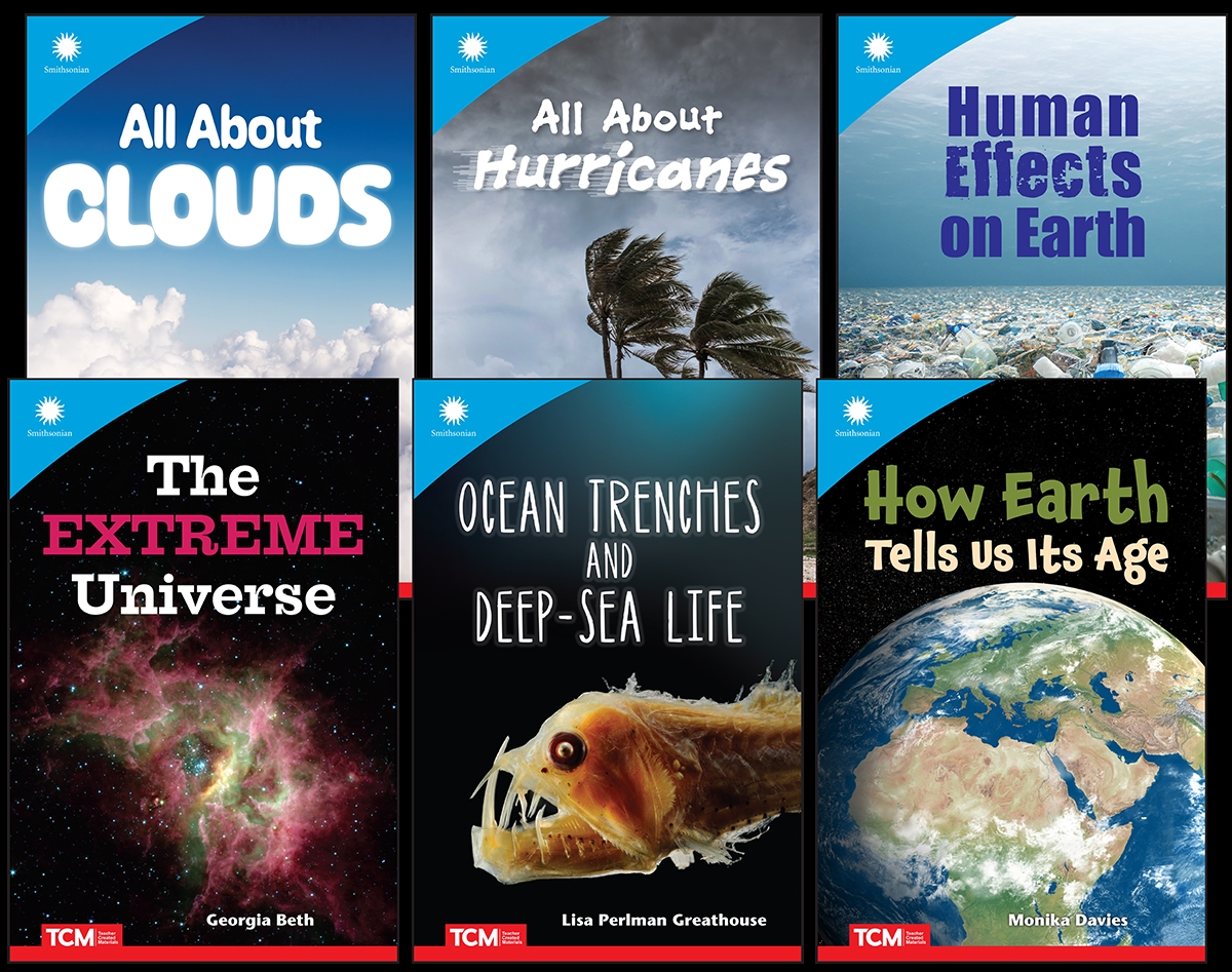 156523 Smithsonian Steam Earth & Space Informational Text Middle School 6-Book Set, Grade 6-12