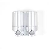AVIVA 2 Chamber Soap and Shower Dispenser - Satin Silver
