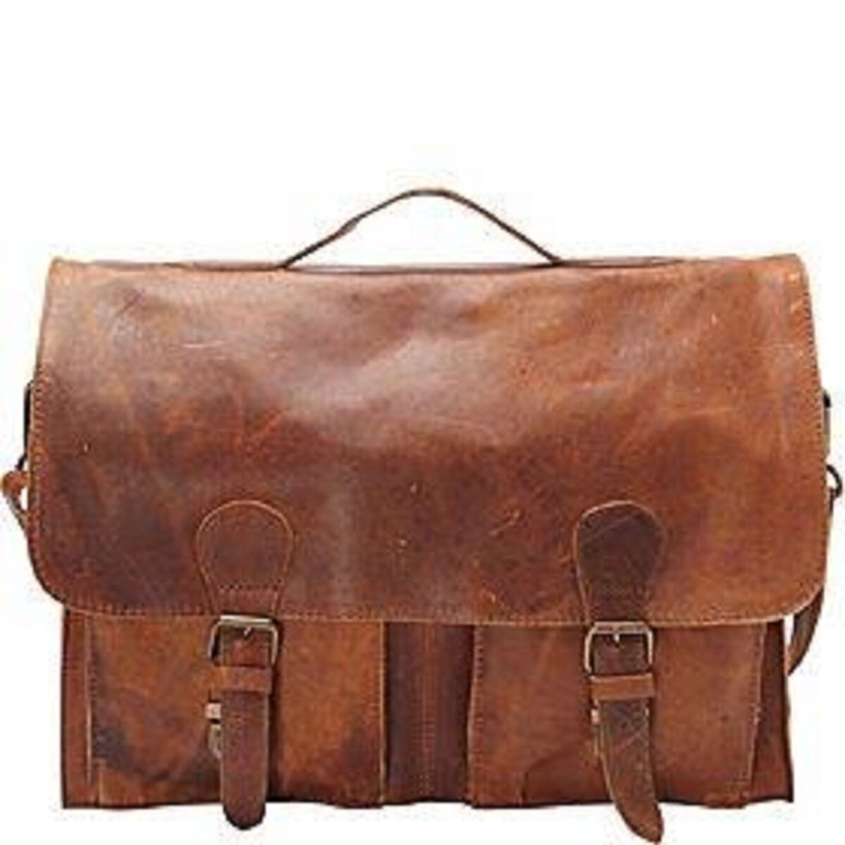 Picture of Sharo B-5 Soft Leather Laptop Messenger Bag & Brief Bag&#44; Dark Brown