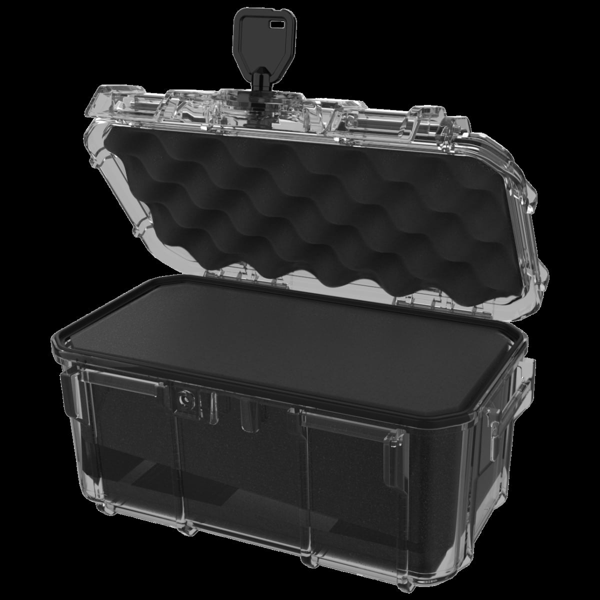 9.5 x 5.8 x 4.7 in. Protective Micro Case with Foam, Clear