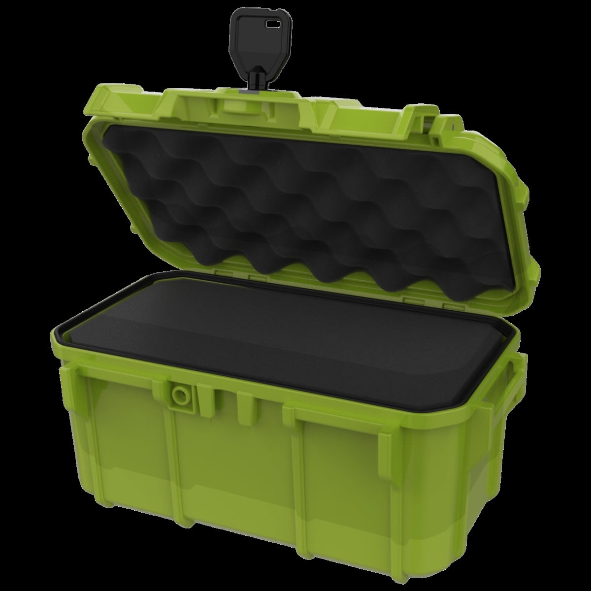 9.5 x 5.8 x 4.7 in. Protective Micro Case with Foam, Green