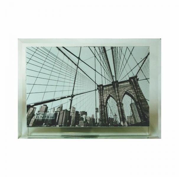 GT72257H 5 x 7 in. Manhattan Glass Frame, Black