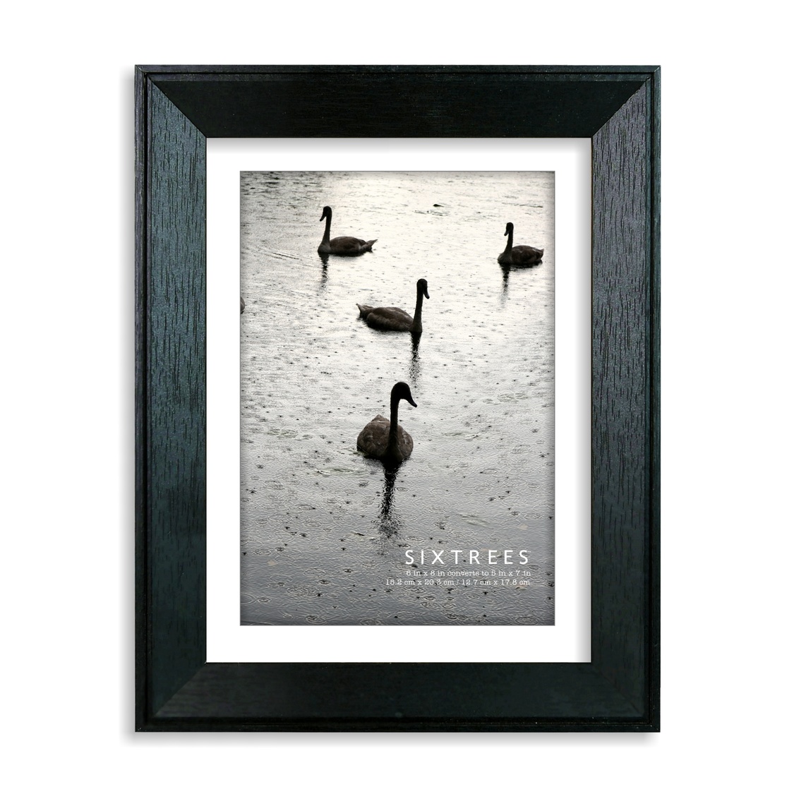 6 x 8 in. Fayette Black M2 Wood Picture Frame