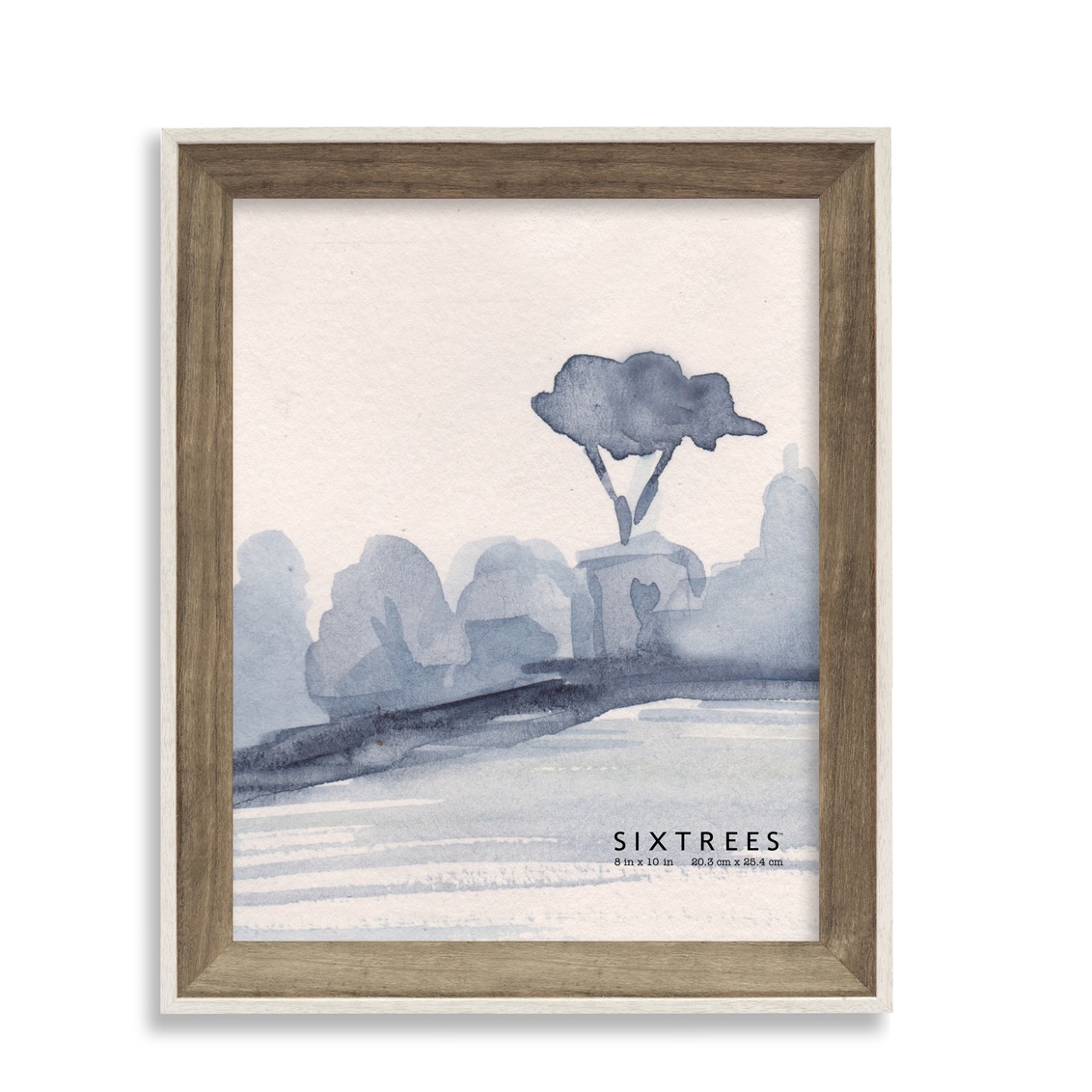 8 x 10 in. Emma White & Grey Wood Picture Frame