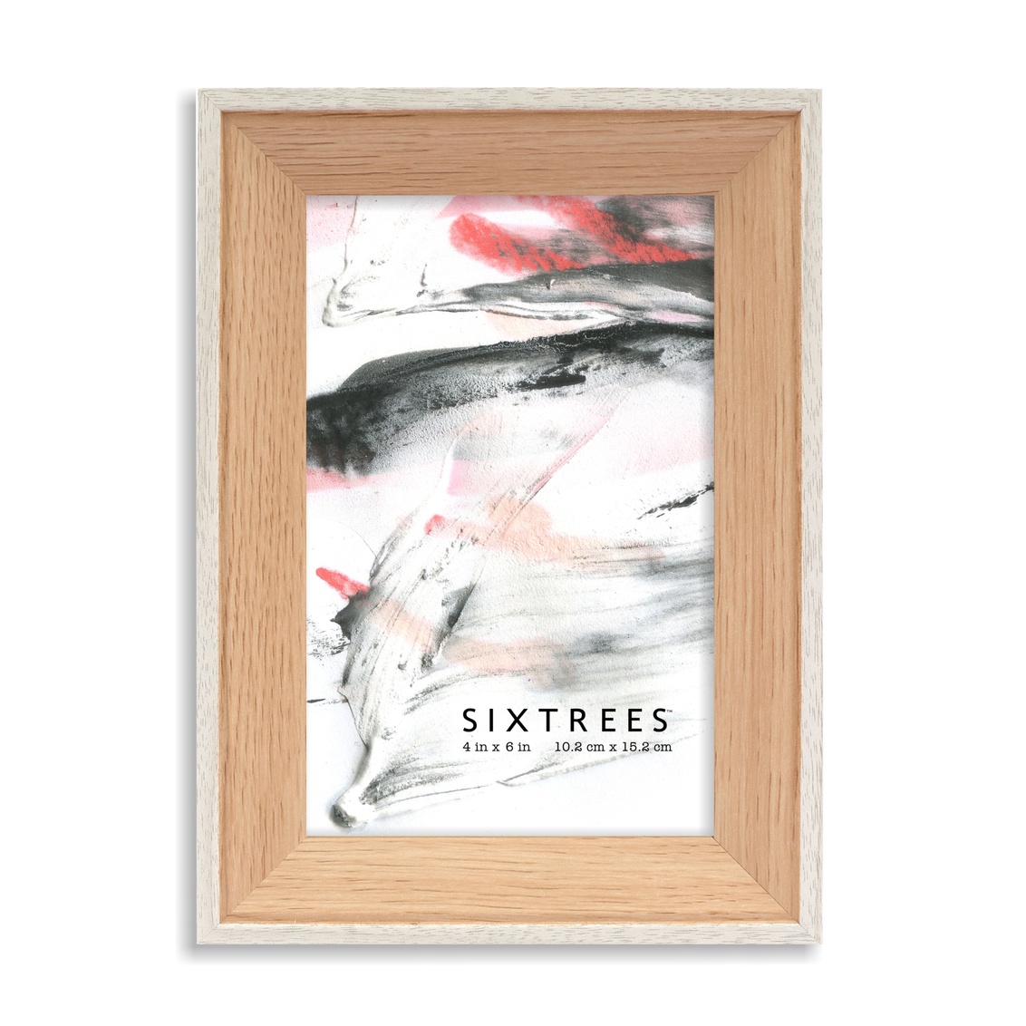 4 x 6 in. Emma White & Bamboo Wood Picture Frame