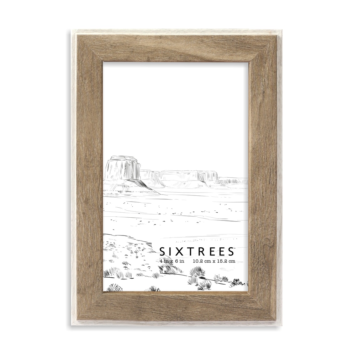4 x 6 in. Sophia White & Grey Wood Picture Frame