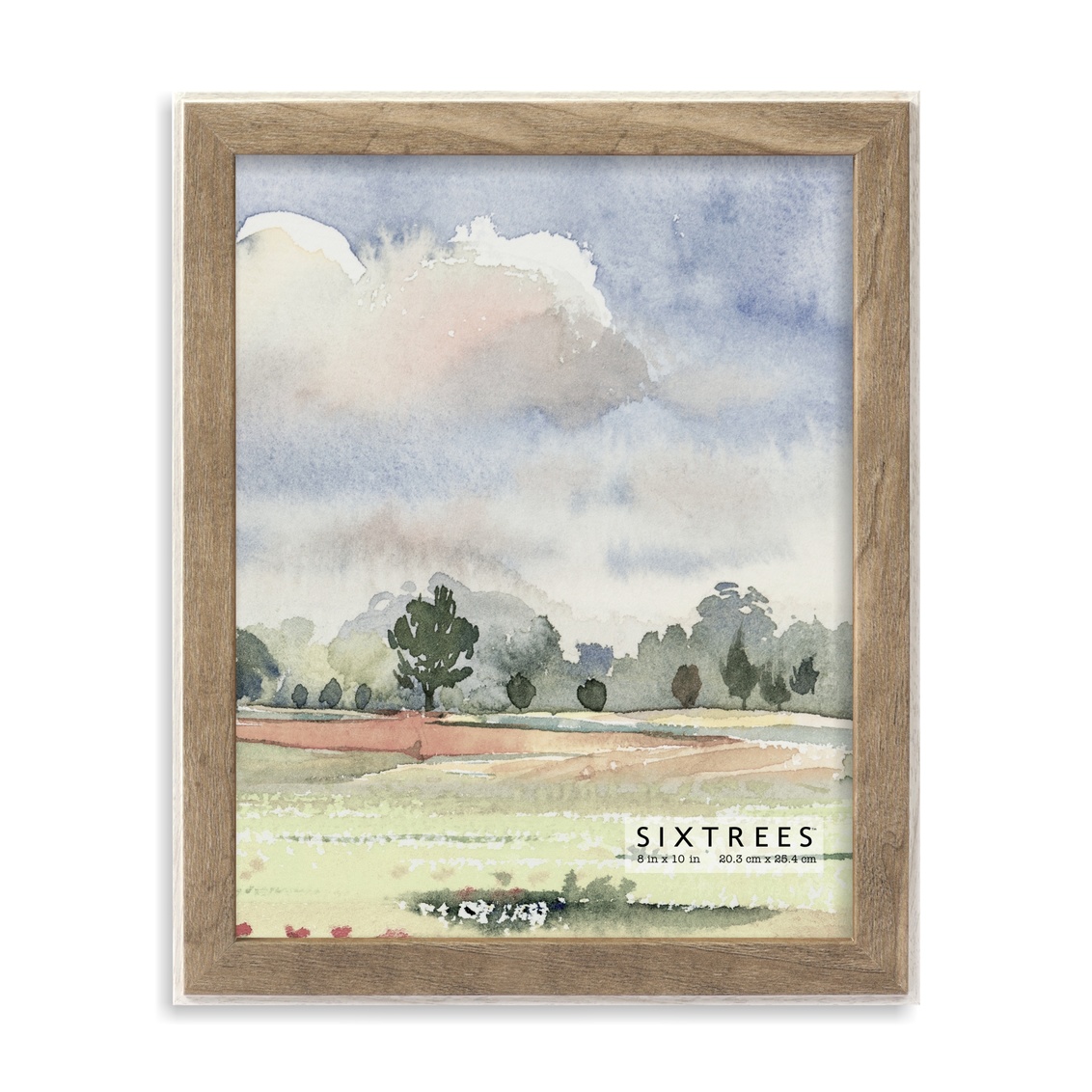 8 x 10 in. Sophia White & Grey Wood Picture Frame