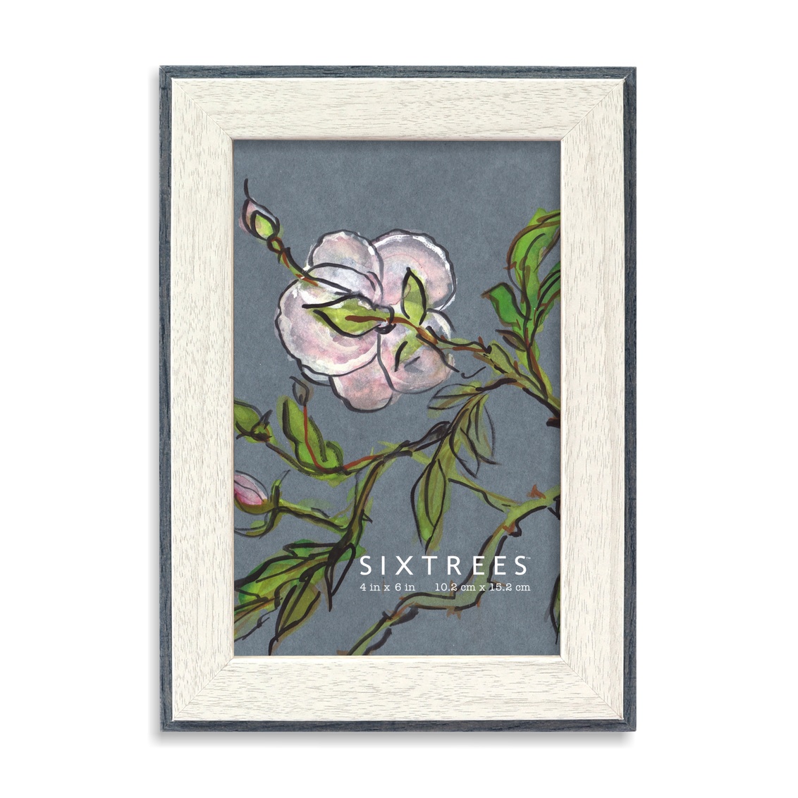 4 x 6 in. Sophia Blue & White Picture Frame