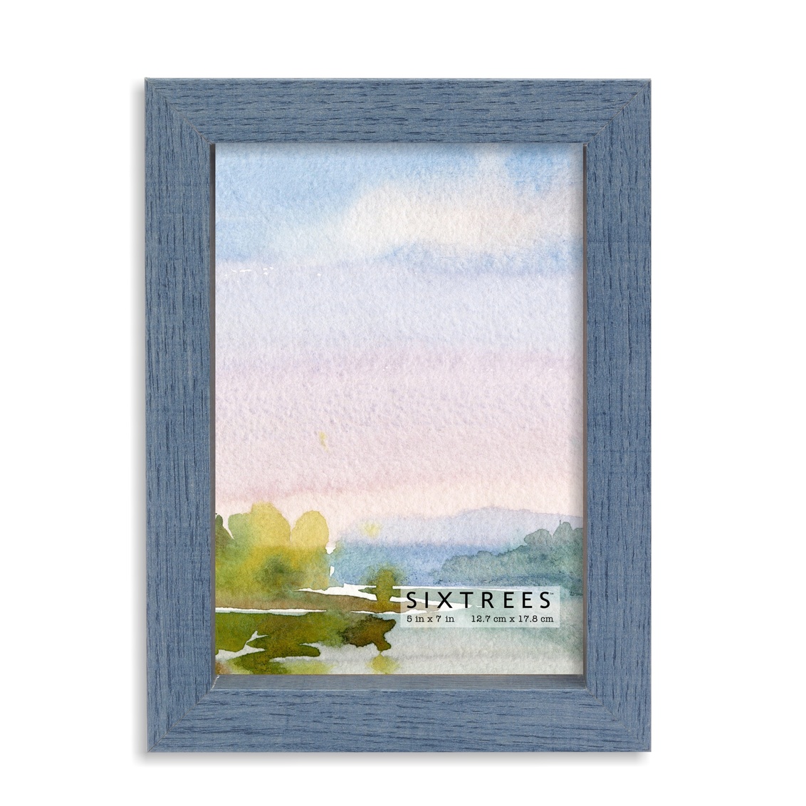 5 x 7 in. Ethan Blue Wood Picture Frame