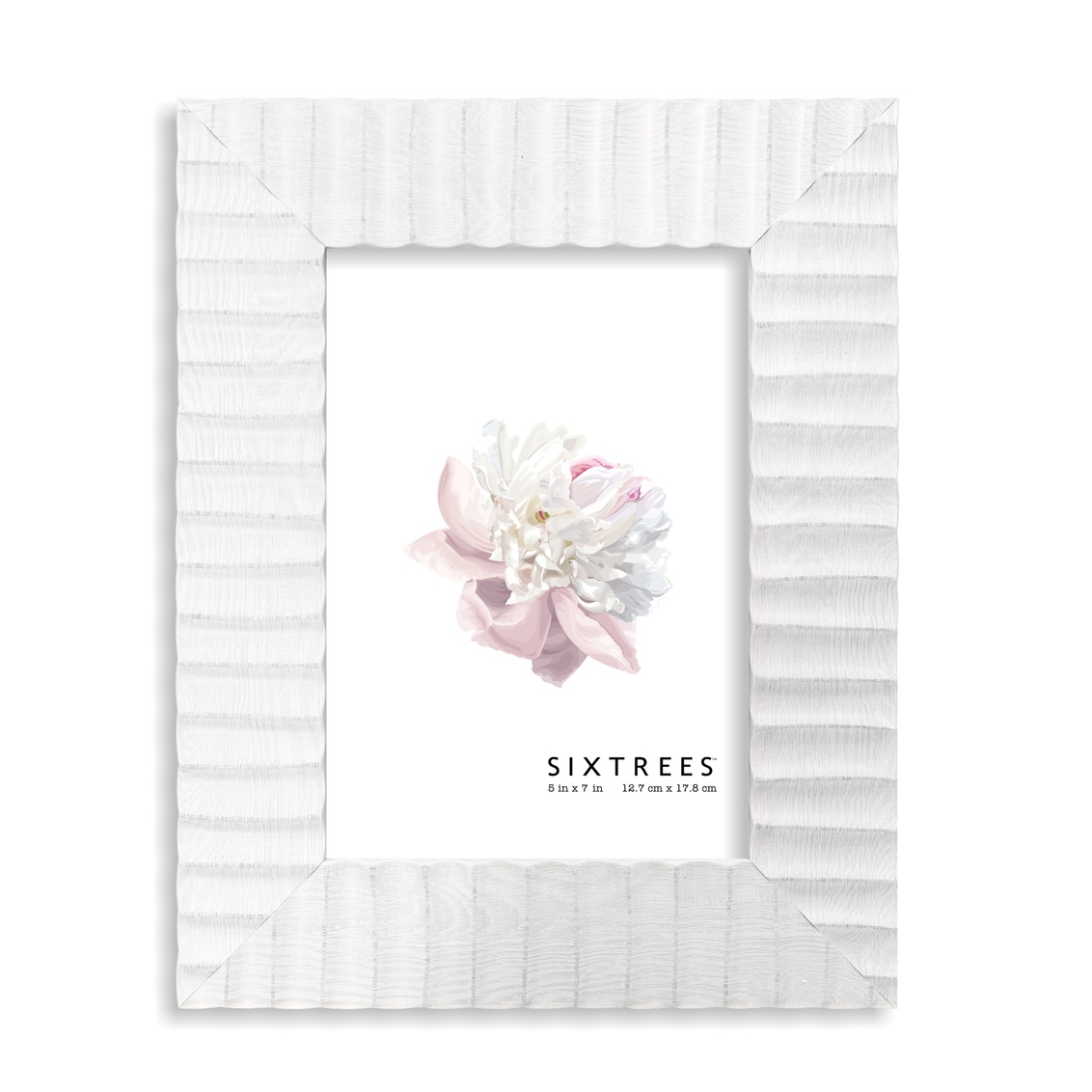 5 x 7 in. Wheeler Shabby White Picture Frame