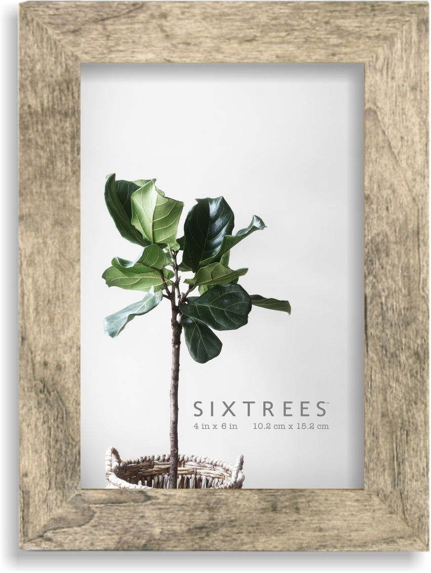WD12846 4 x 6 in. Lawrence Wood Picture Frame - Black & Silver