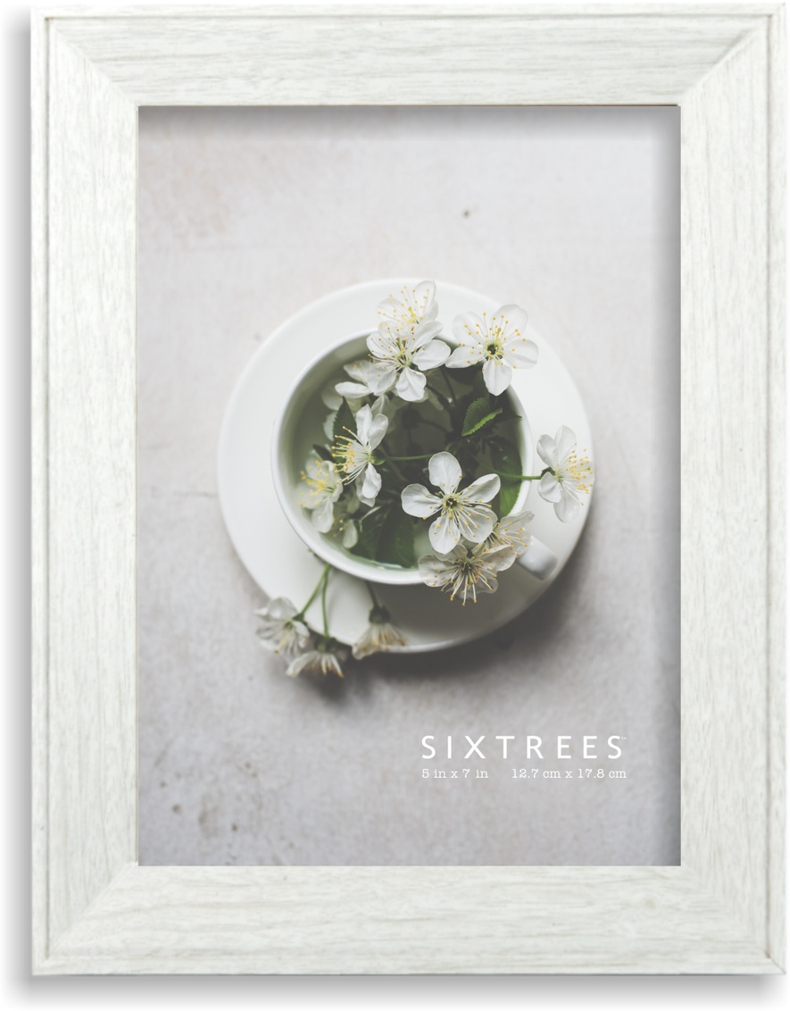 WD13357 5 x 7 in. Fayette White Picture Frame