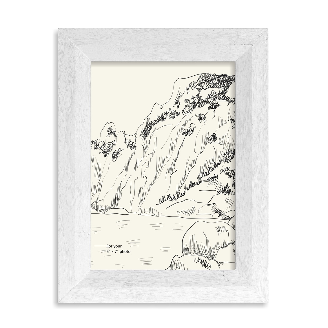 WD22557 5 x 7 in. Bryce White Picture Frame