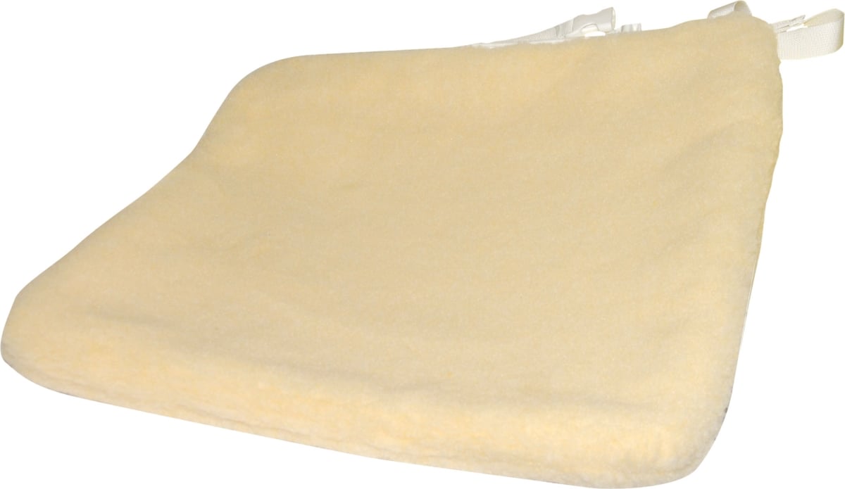 Universal 16 in. Sheepskin Cushion Cover 1-2 in. with Straps