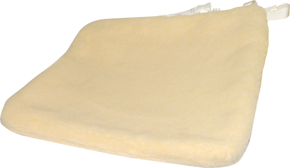20 in. Universal Sheepskin Cushion Cover 1-2 in. with Straps