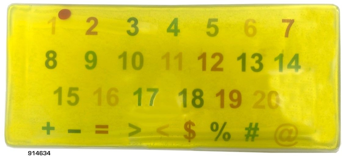 914634 Gel Pad - Number & Symbols - Yellow