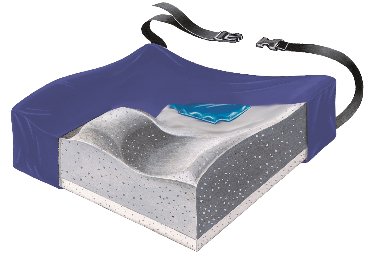 Picture of Skil-Care 751630 18 in. Contour Foam Cushion with Gel Pad & LSII Cover